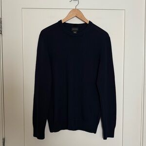 Club Monaco Sweater Mens Sz M Blue Knit 100% Wool Crewneck Quite Luxury